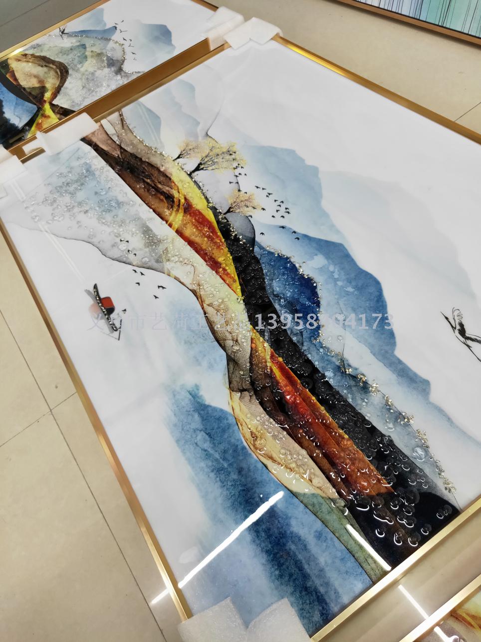 Export decoration crystal face paint crystal porcelain painting of aluminum alloy frame custom sizes to hang a picture Export decoration crystal face paint crystal porcelain painting of aluminum alloy frame custom sizes to hang a picture