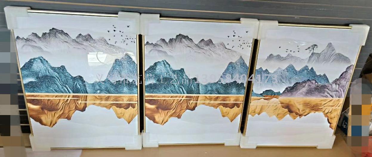 Export decoration crystal face paint crystal porcelain painting of aluminum alloy frame custom sizes to hang a picture Export decoration crystal face paint crystal porcelain painting of aluminum alloy frame custom sizes to hang a picture
