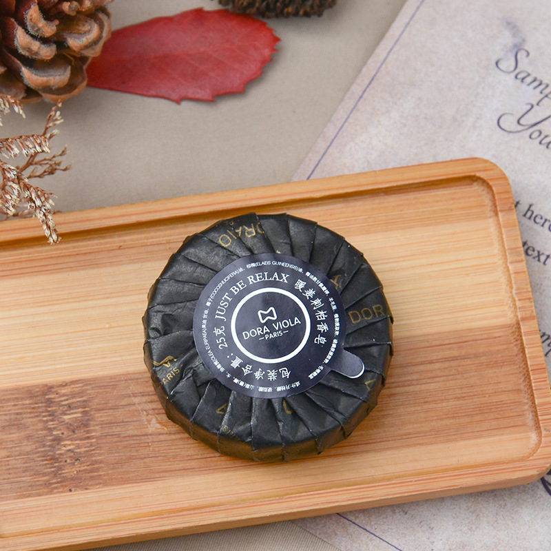 Hotel Disposable Soap Customized B &amp; B Hotel Toiletries Black and White Milk Essential Oil Disposable Soap Wholesale