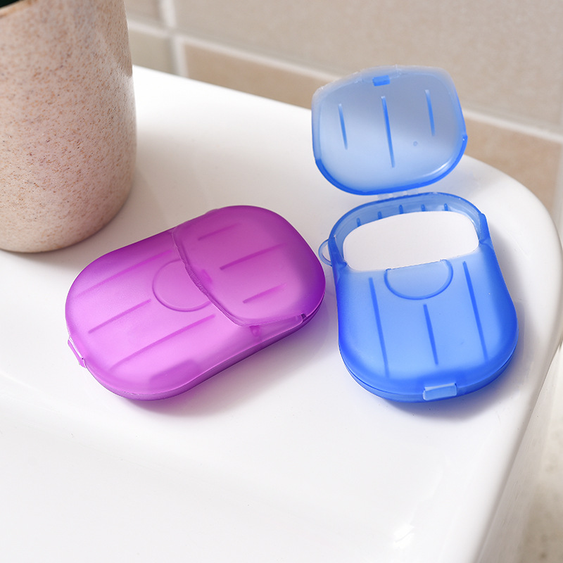 Travel Disposable Soap Slice Soap Sheet Boxed Portable Hand Washing Piece Small Soap Pad Mini Soap Paper Wholesale