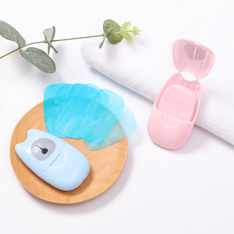 Travel Portable Soap Slice Mini Disposable Hand Washing Soap Flakes Outdoor Travel Soap Paper