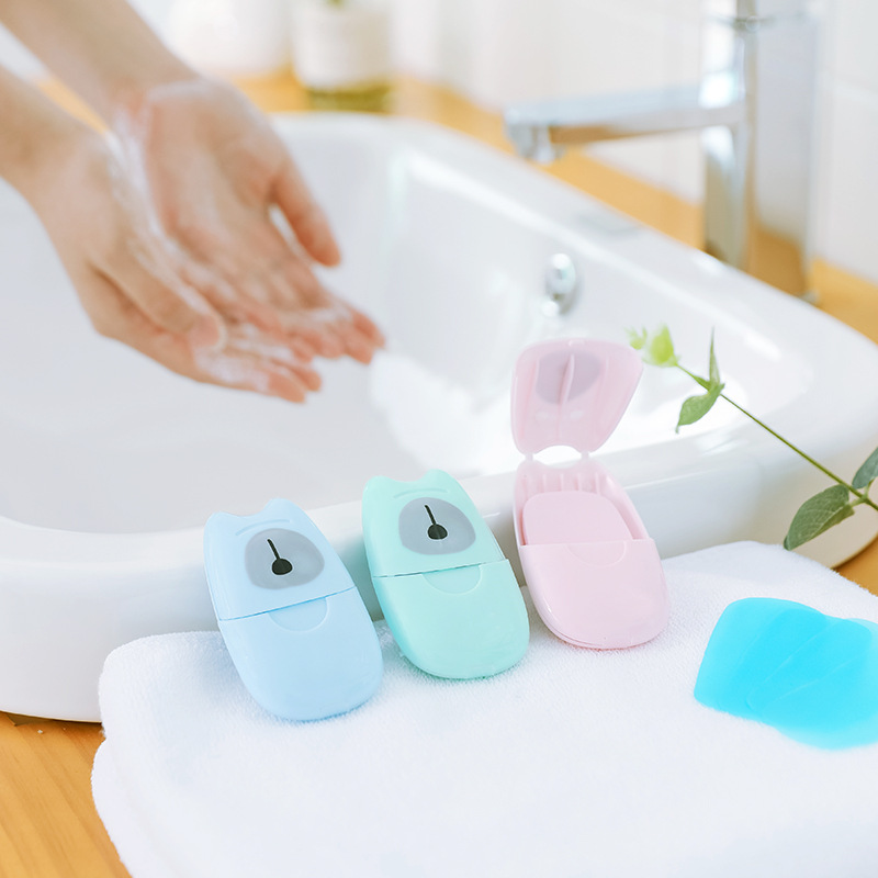 Travel Portable Soap Slice Mini Disposable Hand Washing Soap Flakes Outdoor Travel Soap Paper