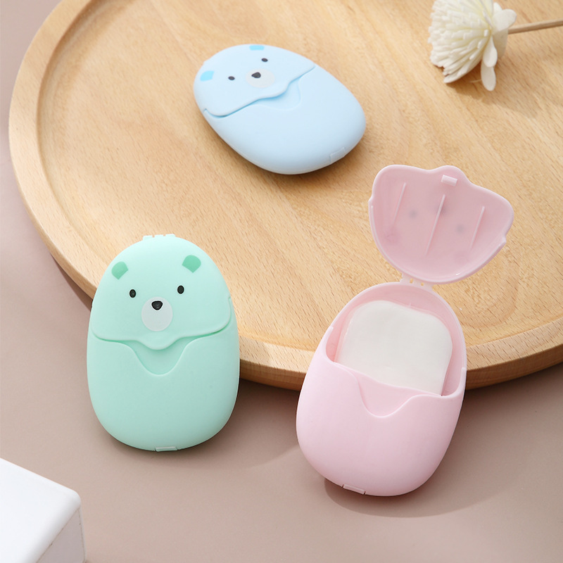 50 PCs Travel Portable Soap Slice Hand Washing Soap Disposable Travel Carry-on Pocket Mini Little Soap Paper