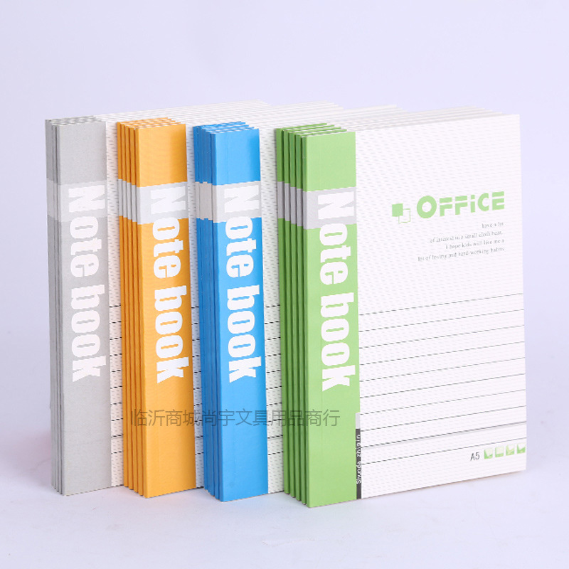 Factory Supply 32K Wireless Binding Work Manual A5 Light Beige Soft Copy Student Memo Notebook