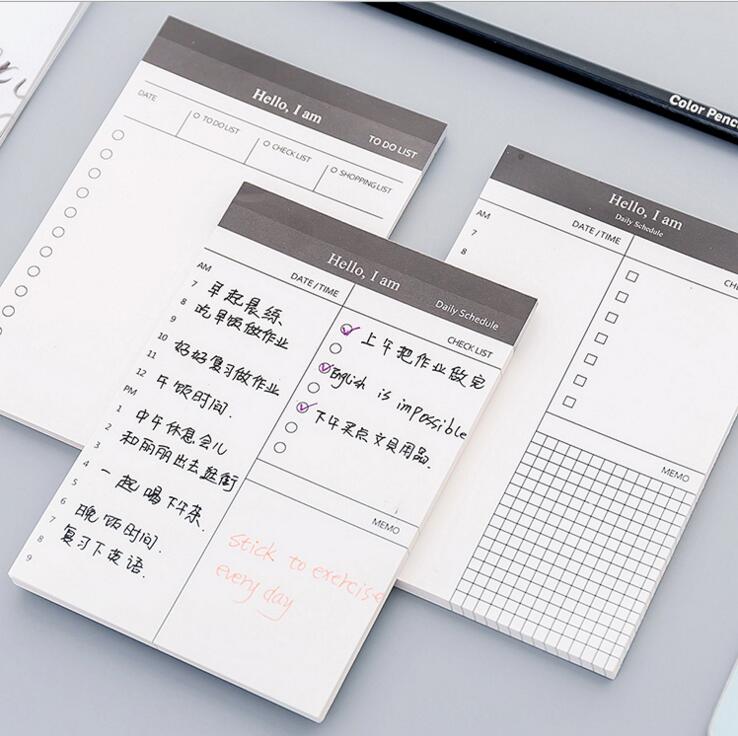 Japanese and Korean Business Daily Planner Notepad Tearable Notepad Office Desktop Schedule Book Memo Wholesale