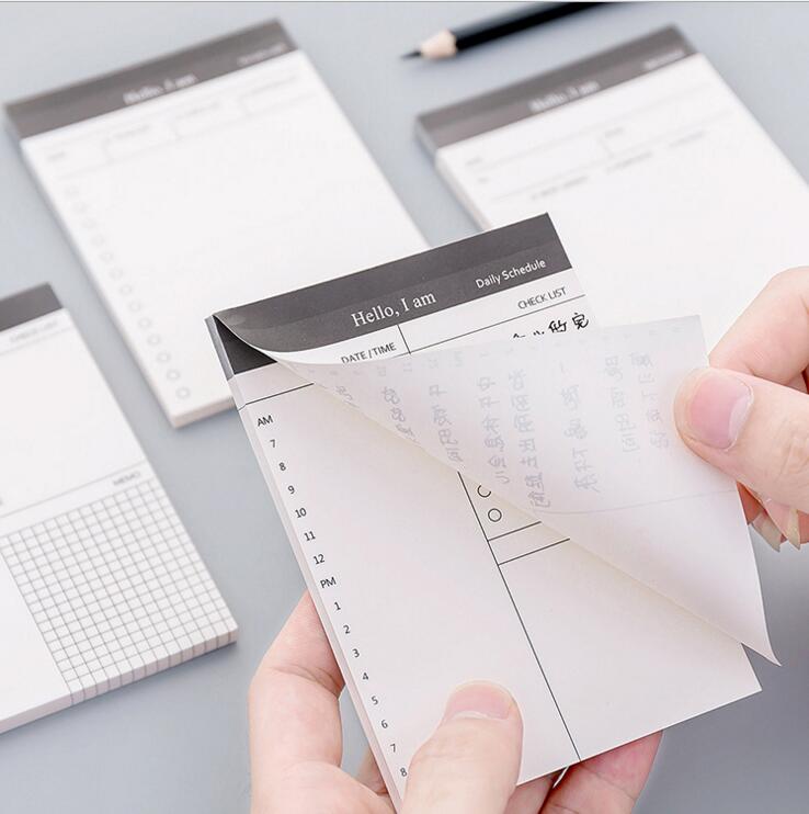 Japanese and Korean Business Daily Planner Notepad Tearable Notepad Office Desktop Schedule Book Memo Wholesale