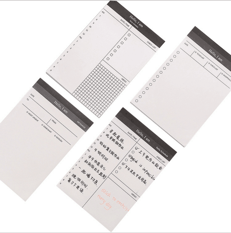 Japanese and Korean Business Daily Planner Notepad Tearable Notepad Office Desktop Schedule Book Memo Wholesale