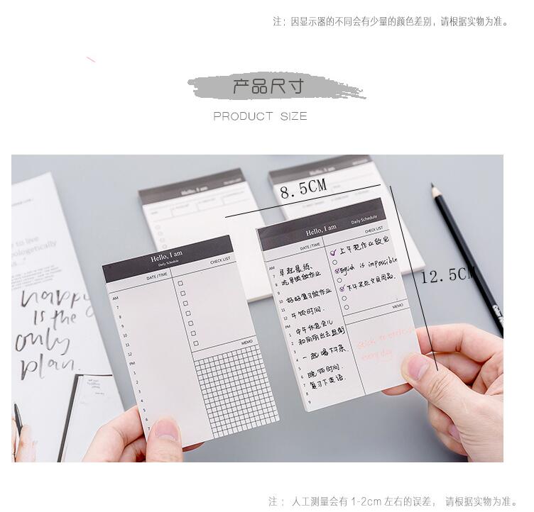 Japanese and Korean Business Daily Planner Notepad Tearable Notepad Office Desktop Schedule Book Memo Wholesale Japanese and Korean Business Daily Planner Notepad Tearable Notepad Office Desktop Schedule Book Memo Wholesale
