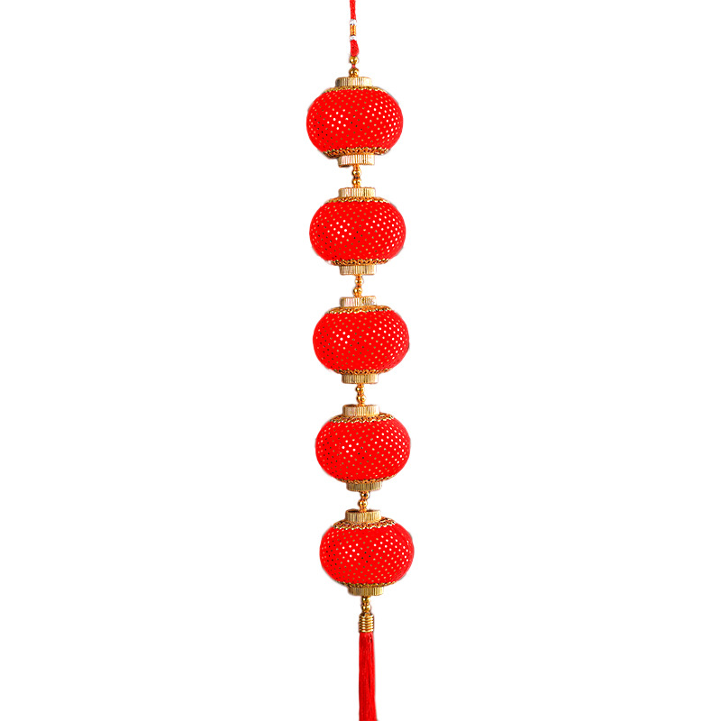 New Year Decoration Spring Festival Lantern Ornament Outdoor Happy Marriage Venue Layout Chinese New Year Small Lantern String Pendant