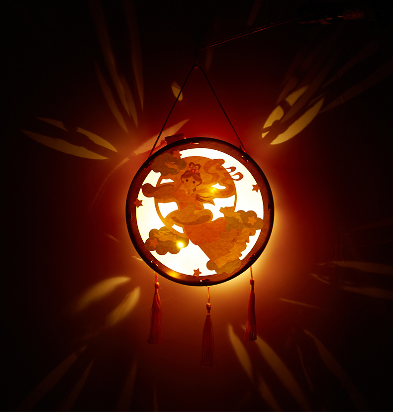 Mid-Autumn Festival Handmade DIY round Chinese Lantern Material Package Kindergarten Lantern Portable Luminous Children's Toy Festive Lantern Mid-Autumn Festival Handmade DIY round Chinese Lantern Material Package Kindergarten Lantern Portable Luminous Children's Toy Festive Lantern