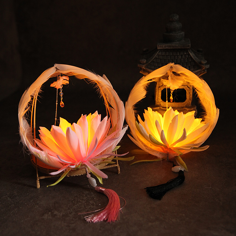 Flower round Bamboo Lamp GD Night Light Mid-Autumn Festival Chinese Clothing Dance Lotus Luminous Lantern Lotus Lantern Flower round Bamboo Lamp GD Night Light Mid-Autumn Festival Chinese Clothing Dance Lotus Luminous Lantern Lotus Lantern