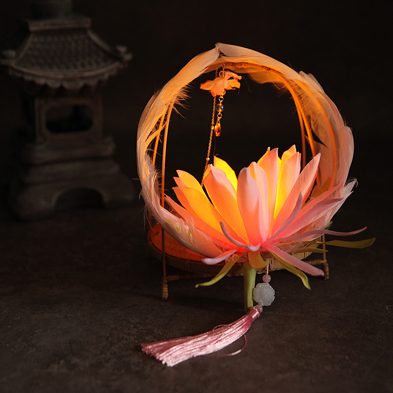 Flower round Bamboo Lamp GD Night Light Mid-Autumn Festival Chinese Clothing Dance Lotus Luminous Lantern Lotus Lantern Flower round Bamboo Lamp GD Night Light Mid-Autumn Festival Chinese Clothing Dance Lotus Luminous Lantern Lotus Lantern