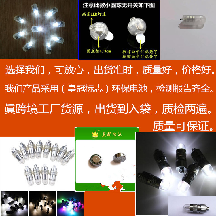 Cross-Border Supply Led Balloon Lamp Bullet Ball Decorative Battery Light Bulb Chinese Lantern Wick