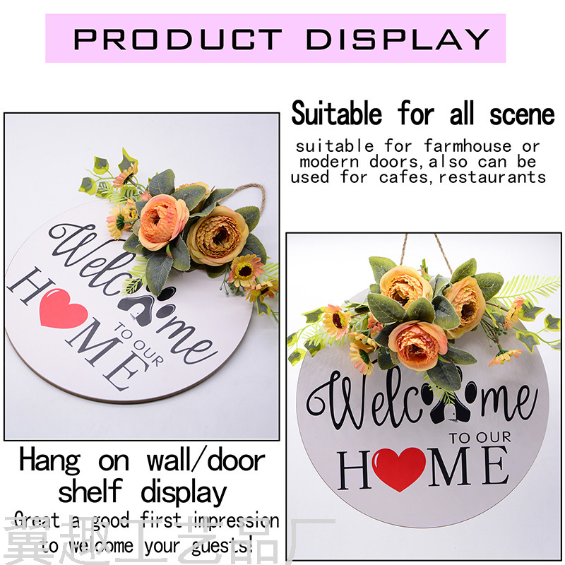 Welcome Wooden Doorplate Home Nordic Ins Home Decorations round Welcome Wooden Board Home Welcome Wooden Doorplate Home Nordic Ins Home Decorations round Welcome Wooden Board Home