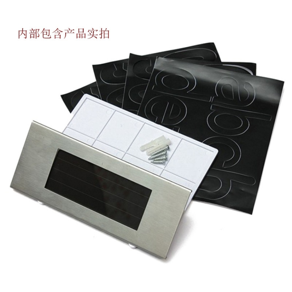 Solar LED Doorplate Lamp Outdoor Waterproof Stainless-Steel Lamps House Number Including Number and Letter Sticker Number Light Solar LED Doorplate Lamp Outdoor Waterproof Stainless-Steel Lamps House Number Including Number and Letter Sticker Number Light