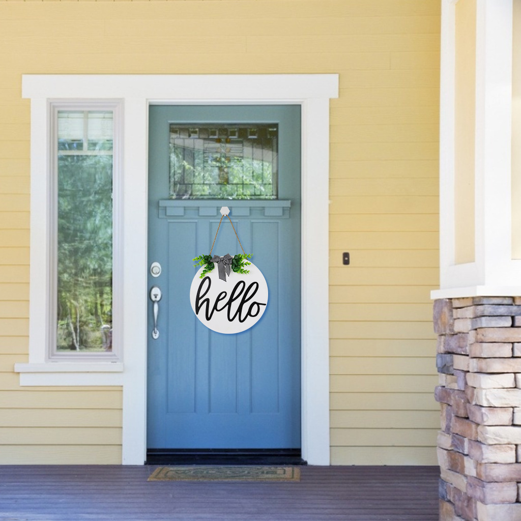Country Style Welcome Front Door Mural Wall Decoration Wooden Ring Welcome Board Cross-Border E-Commerce Wooden Doorplate Spot Goods Country Style Welcome Front Door Mural Wall Decoration Wooden Ring Welcome Board Cross-Border E-Commerce Wooden Doorplate Spot Goods