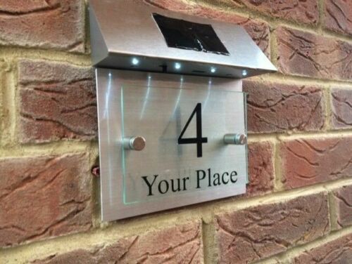 New Solar Powered Doorplate Light Address Indication Number Plate LED Light Control Digital House Number New Solar Powered Doorplate Light Address Indication Number Plate LED Light Control Digital House Number