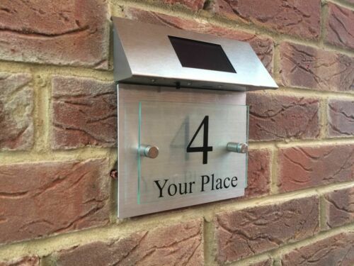 New Solar Powered Doorplate Light Address Indication Number Plate LED Light Control Digital House Number New Solar Powered Doorplate Light Address Indication Number Plate LED Light Control Digital House Number