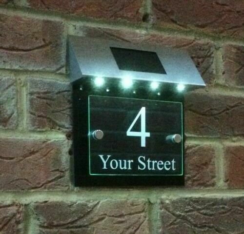 New Solar Powered Doorplate Light Address Indication Number Plate LED Light Control Digital House Number New Solar Powered Doorplate Light Address Indication Number Plate LED Light Control Digital House Number