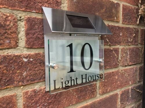 New Solar Powered Doorplate Light Address Indication Number Plate LED Light Control Digital House Number New Solar Powered Doorplate Light Address Indication Number Plate LED Light Control Digital House Number