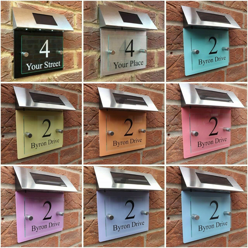 New Solar Powered Doorplate Light Address Indication Number Plate LED Light Control Digital House Number New Solar Powered Doorplate Light Address Indication Number Plate LED Light Control Digital House Number
