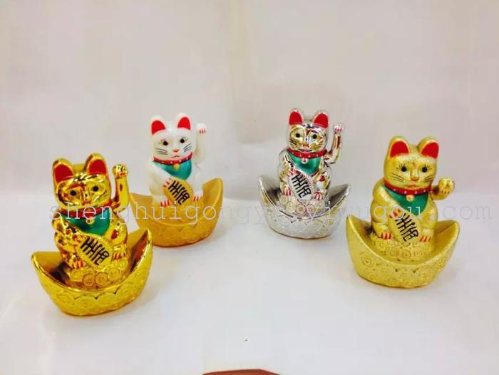 Lucky cat cat cat plastic electric hand waving Feng Shui Fortune Cat ornaments business gifts Lucky cat cat cat plastic electric hand waving Feng Shui Fortune Cat ornaments business gifts