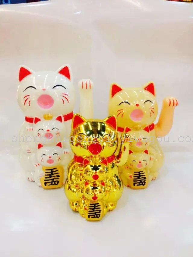 Lucky cat cat cat plastic electric hand waving Feng Shui Fortune Cat ornaments business gifts Lucky cat cat cat plastic electric hand waving Feng Shui Fortune Cat ornaments business gifts