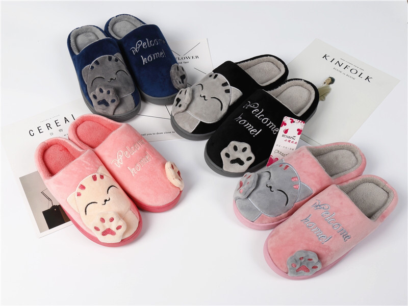 New fortune Cat home cotton slippers cartoon indoor slippers boutique