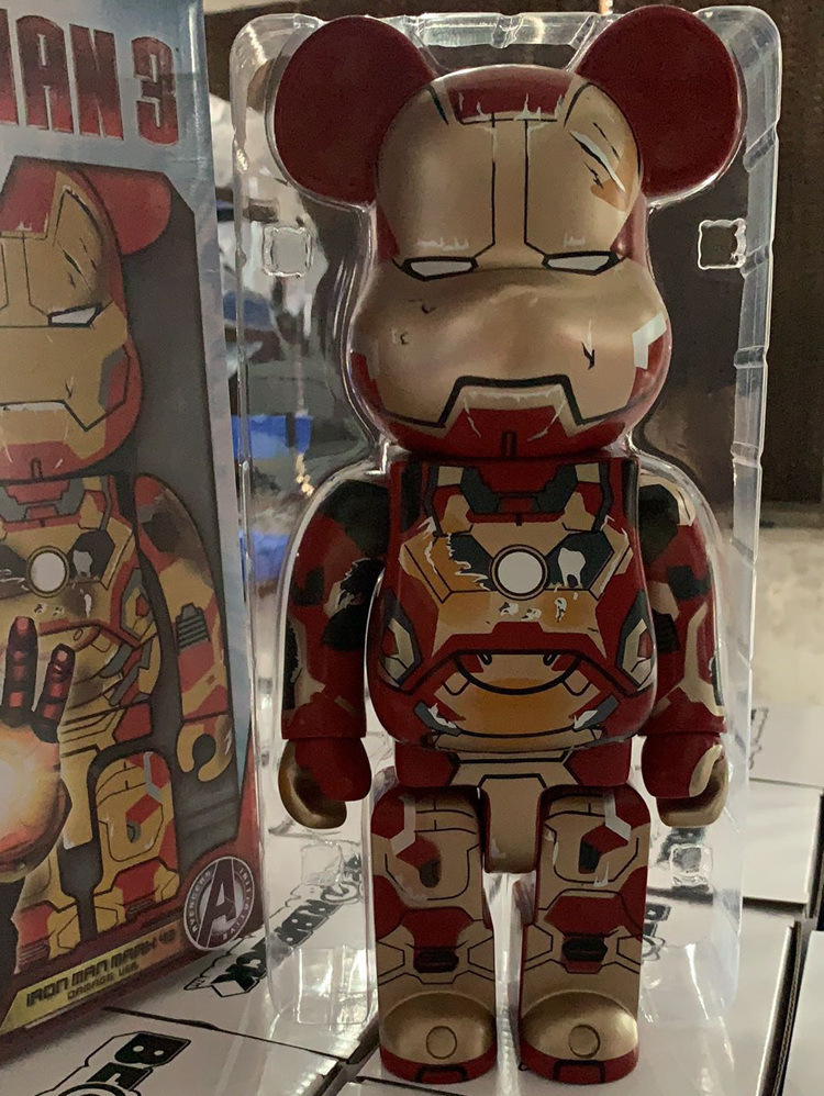 A Variety of 400% 28cm Bearbrick Qianqiu Bear Iron Man Fortune Cat Movable Garage Kits Model Furnishing Articles