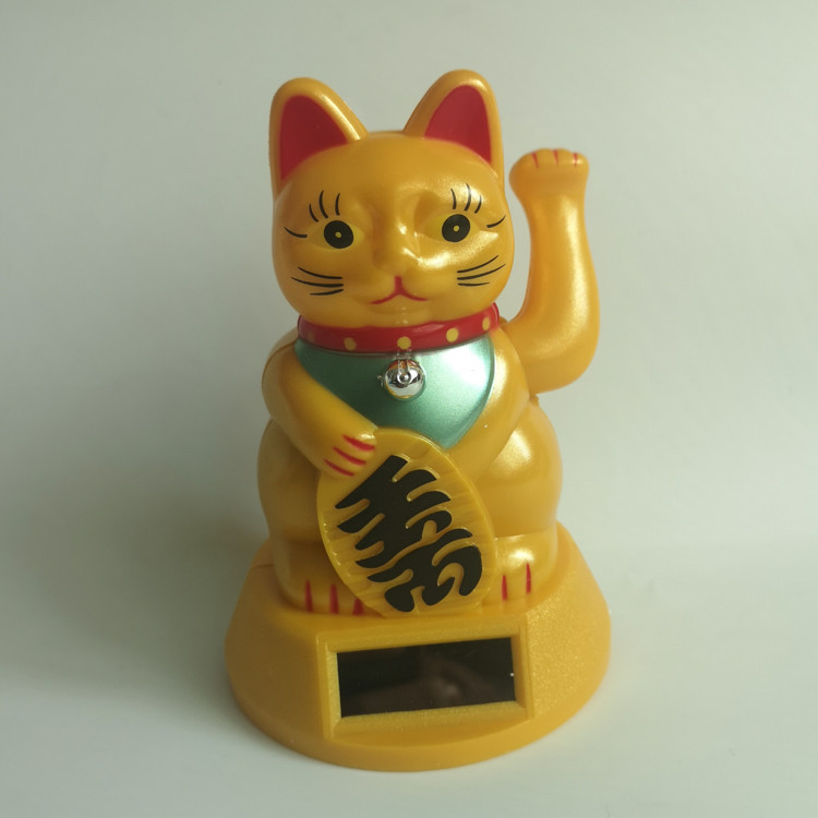 Solar Blessing Lucky Cat Solar Power Vehicle Decoration Solar Waving Paws Fortune Cat Car Decoration
