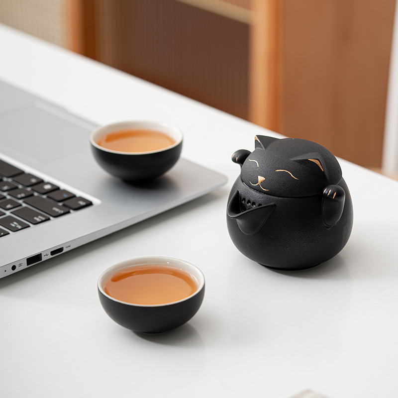 Gift Gift for Traveling Tea Set for Fortune Cat Enterprise Gift Gift Box for MidAutumn Festival Opening Gift