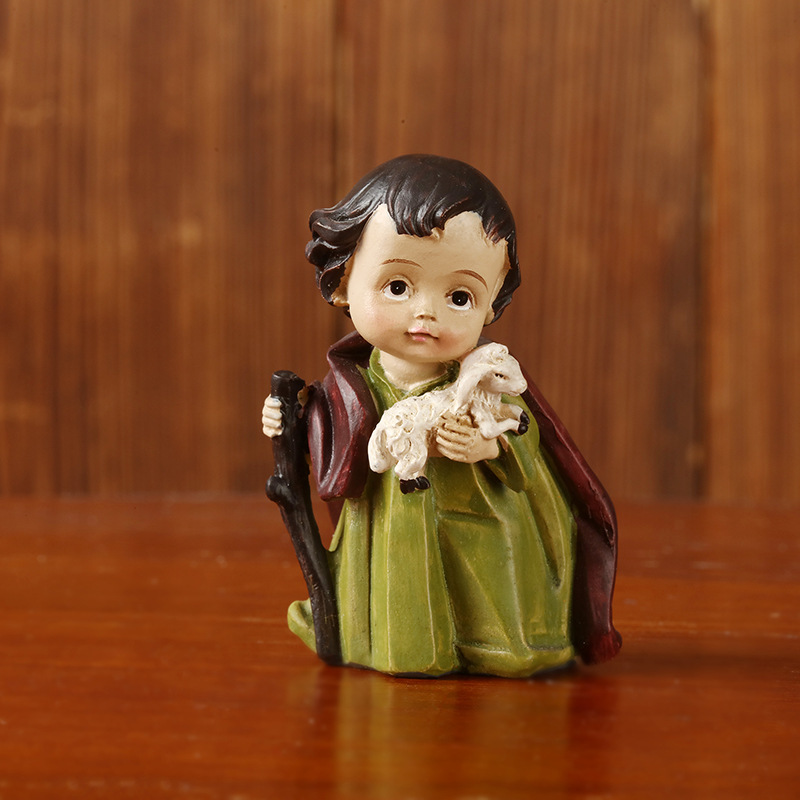 Cross border Christmas cartoon manger group resin crafts to display a Nativity religious gifts foreign trade list processing