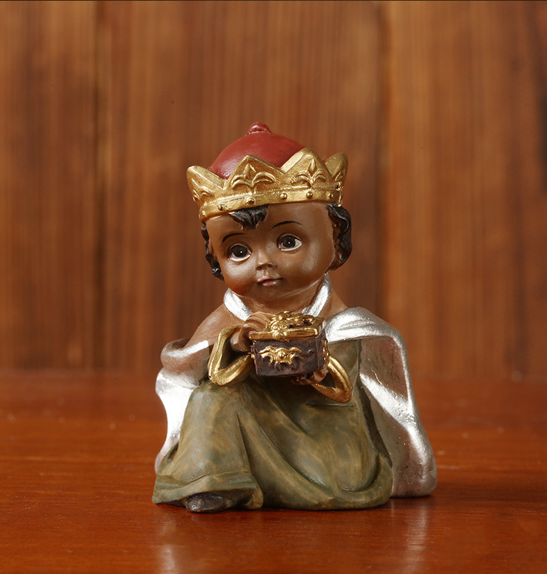 Cross border Christmas cartoon manger group resin crafts to display a Nativity religious gifts foreign trade list processing