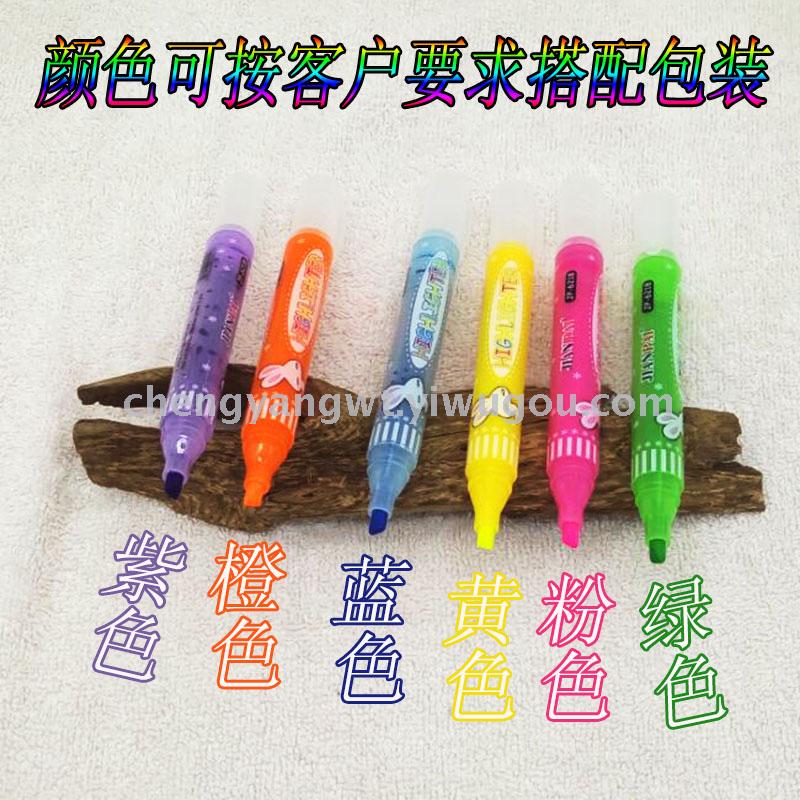 Arrow 6218 Fluorescent pen 4 PVC bag Marking list dividing data highlighter