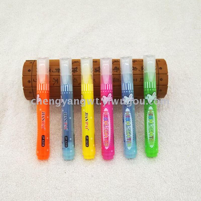 Arrow 6218 Fluorescent pen 4 PVC bag Marking list dividing data highlighter