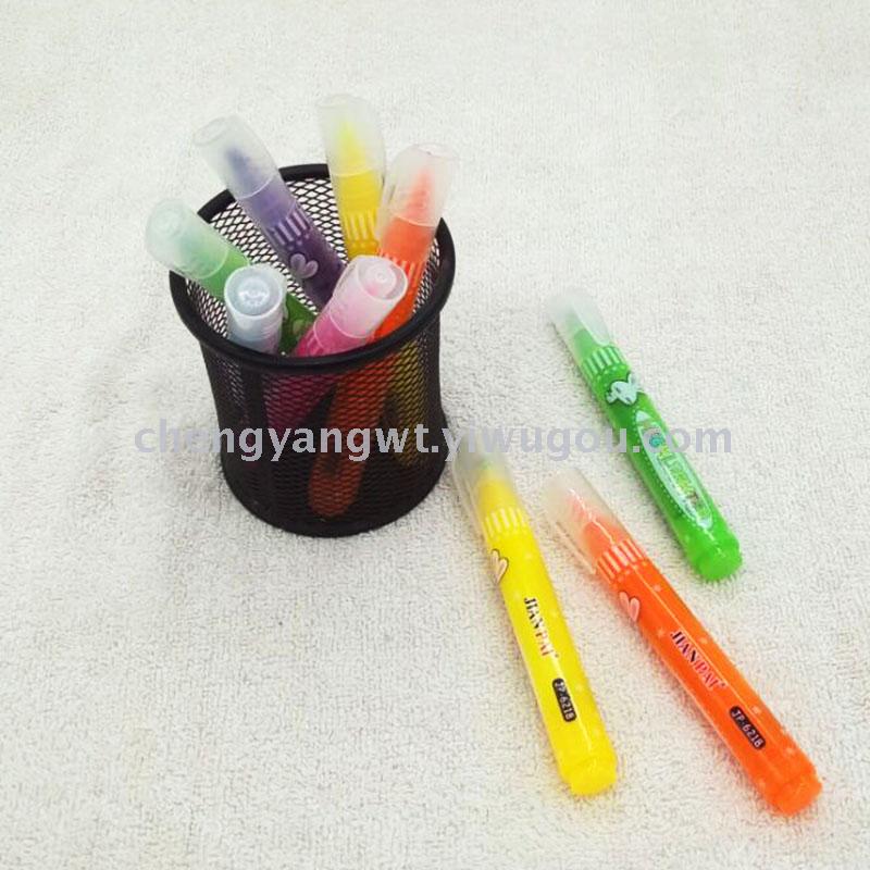 Arrow 6218 Fluorescent pen 4 PVC bag Marking list dividing data highlighter