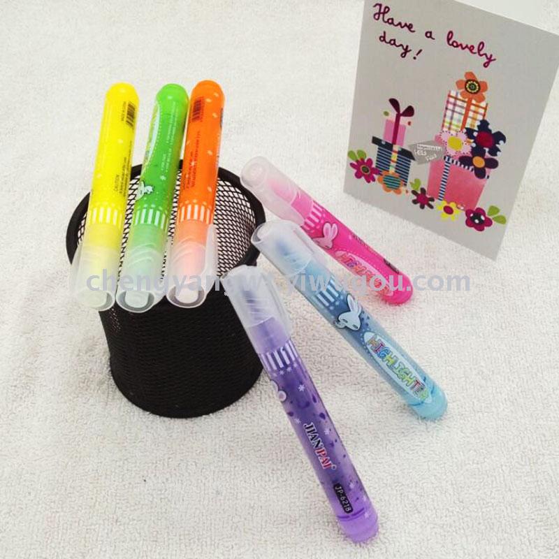 Arrow 6218 Fluorescent pen 4 PVC bag Marking list dividing data highlighter