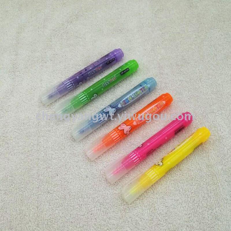 Arrow 6218 Fluorescent pen 4 PVC bag Marking list dividing data highlighter