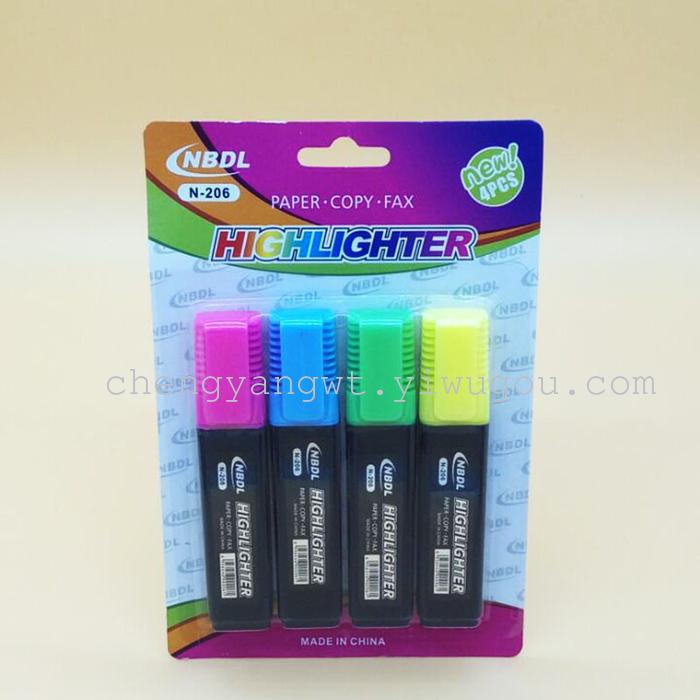 Drake N-206 4 PVC fluorescent pen bag labeled fluorescent pen trade list Drake N-206 4 PVC fluorescent pen bag labeled fluorescent pen trade list