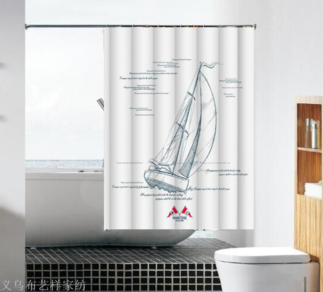 Factory direct sales of the bath curtain printing curtains wholesale stock wholesale Factory direct sales of the bath curtain printing curtains wholesale stock wholesale