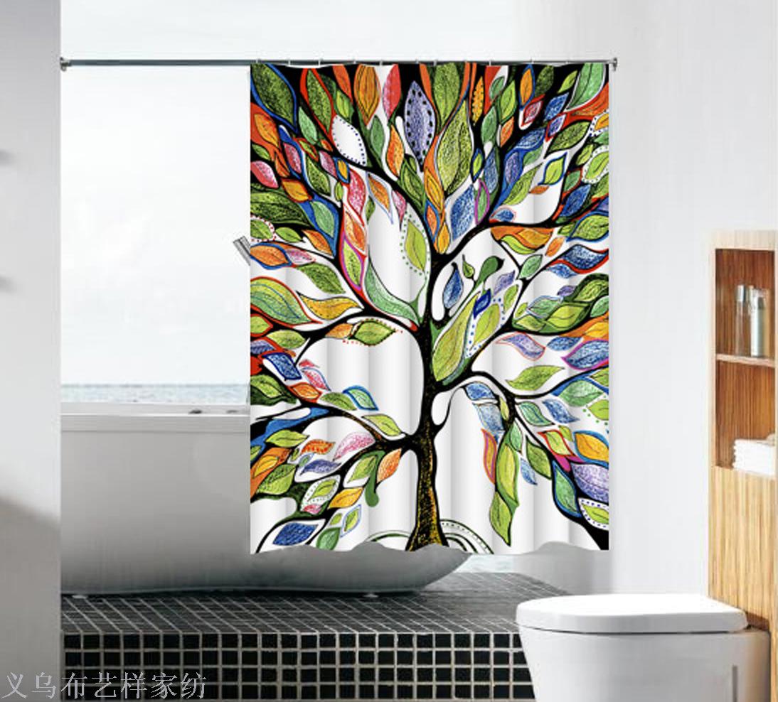Factory direct sales of the bath curtain printing curtains wholesale stock wholesale Factory direct sales of the bath curtain printing curtains wholesale stock wholesale