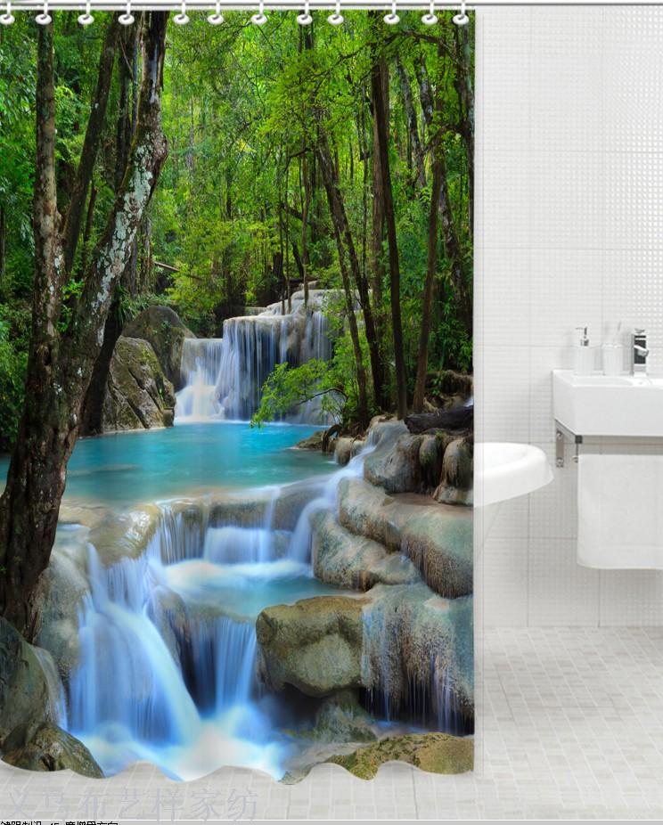 Factory direct sales of the bath curtain printing curtains wholesale stock wholesale Factory direct sales of the bath curtain printing curtains wholesale stock wholesale
