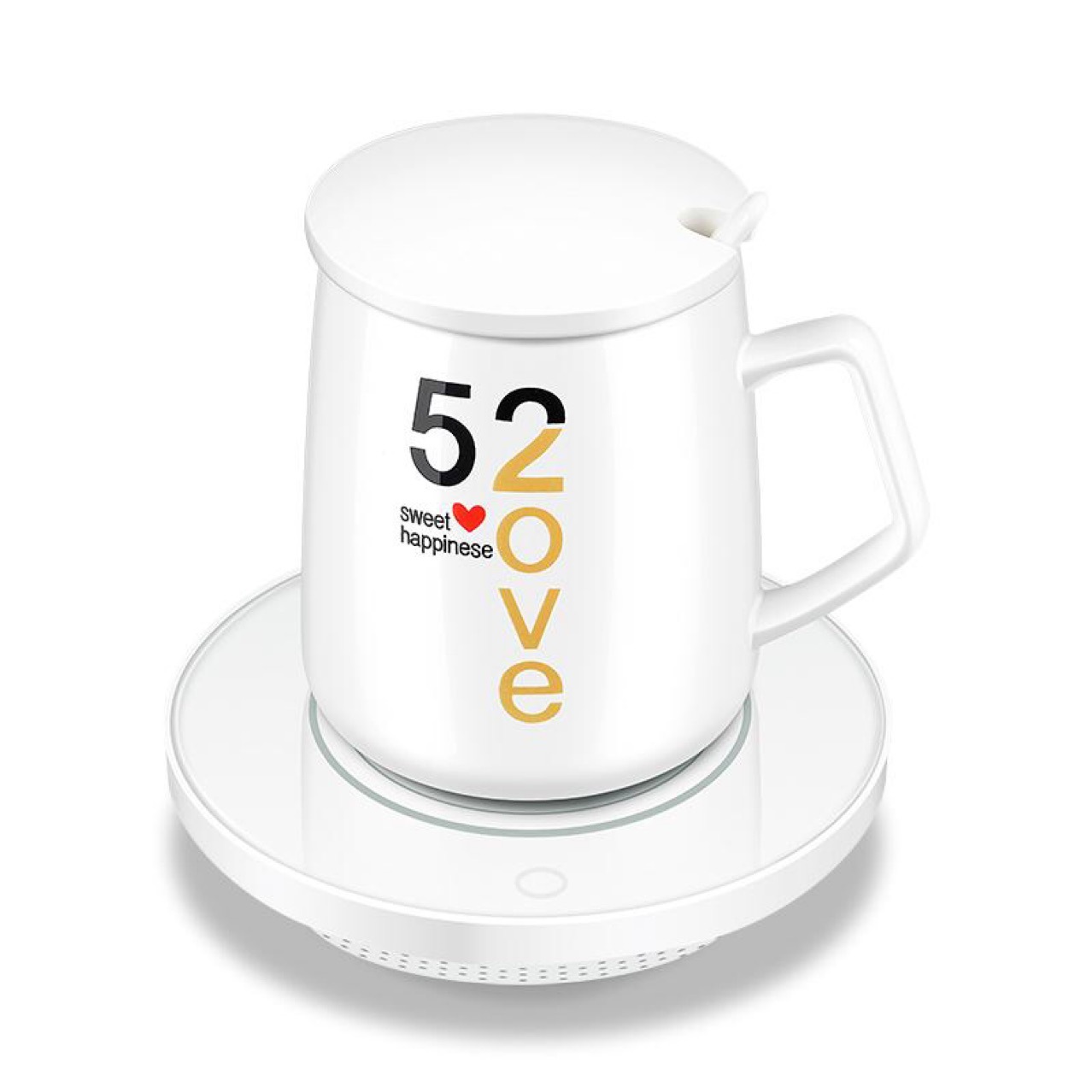 Warm Cup Heating Coaster Hot Milk Heater 55 Degrees Creative Gift Ceramic Insulated Mug Customized Logo