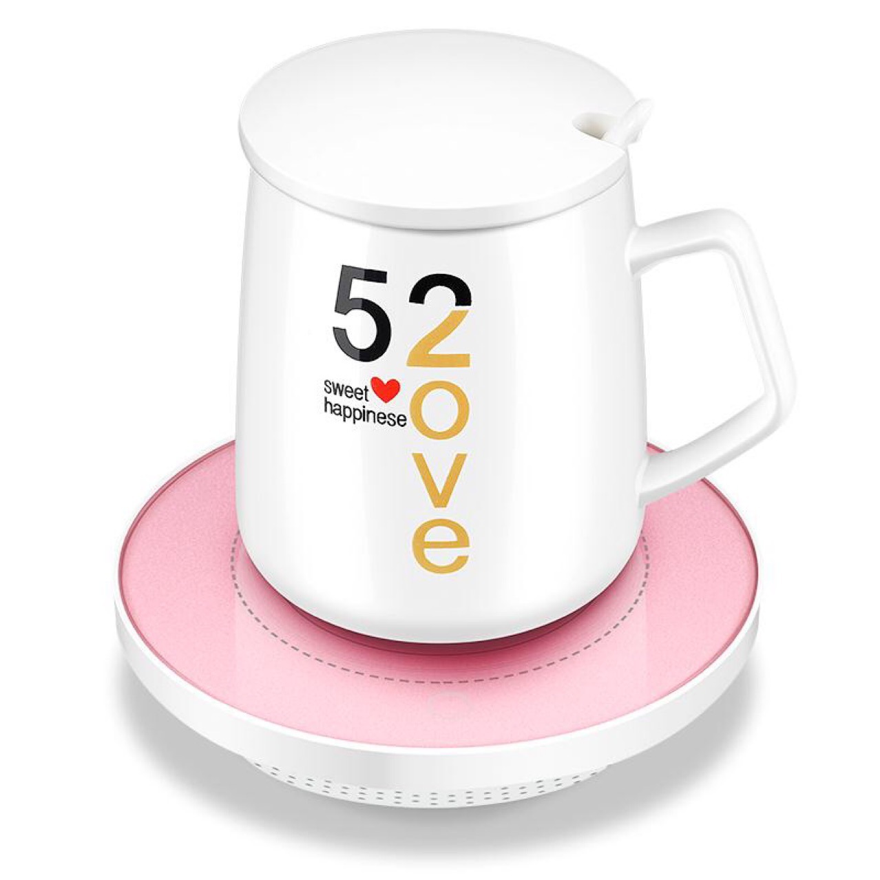 Warm Cup Heating Coaster Hot Milk Heater 55 Degrees Creative Gift Ceramic Insulated Mug Customized Logo
