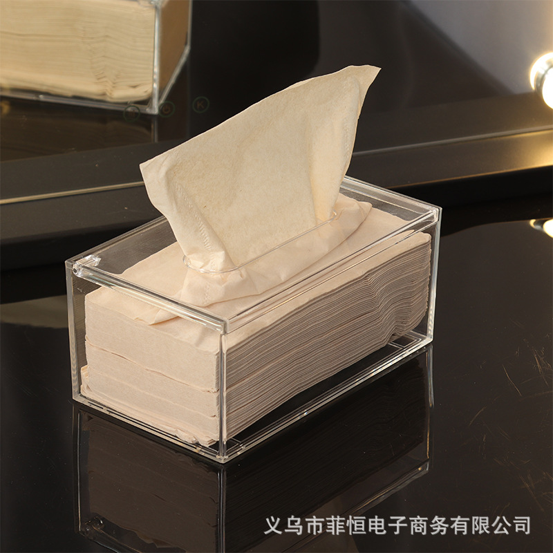 Transparent Acrylic Tissue Box European Creative Tissue Box Clamshell Car Tissue Box in Stock Wholesale Transparent Acrylic Tissue Box European Creative Tissue Box Clamshell Car Tissue Box in Stock Wholesale