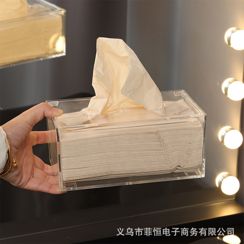 Transparent Acrylic Tissue Box European Creative Tissue Box Clamshell Car Tissue Box in Stock Wholesale Transparent Acrylic Tissue Box European Creative Tissue Box Clamshell Car Tissue Box in Stock Wholesale