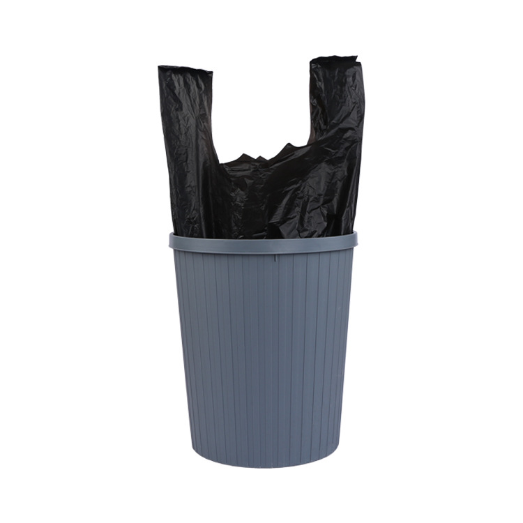Portable Thickened Black Garbage Bag Disposable Vest-Style Daily Plastic Bag Color Large and Small Size Hotel Wholesale