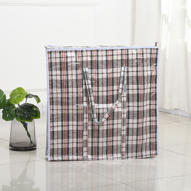 95G Single-Sided Adhesive Plaid Woven Bag Non-Woven Bag Pp Woven Bag Packing Bag Luggage Bag Moving Bag Garbage Bag