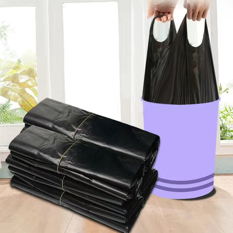 Vest Garbage Bag Thickened Household Kitchen Black Disposable Extra Thick Portable Garbage Bag Plastic Bag Wholesale