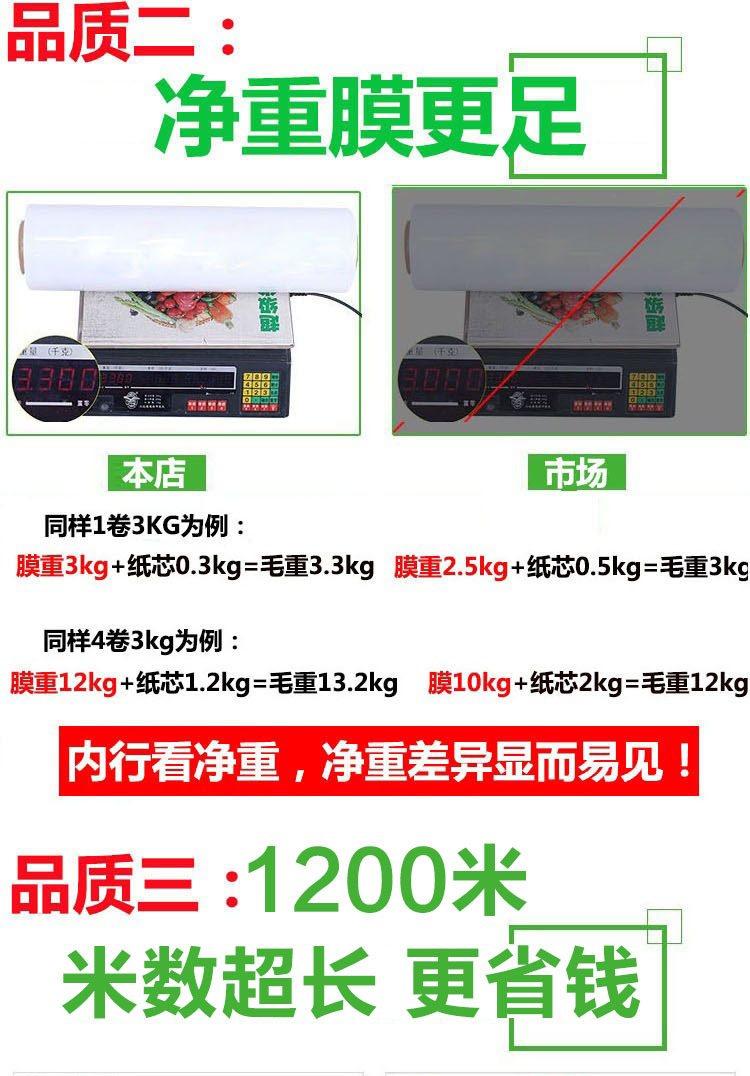 Film Transparent Width 50cm Plastic Film Packaging Industrial Protection Packaging Paraderm Large Roll Plastic Wrap